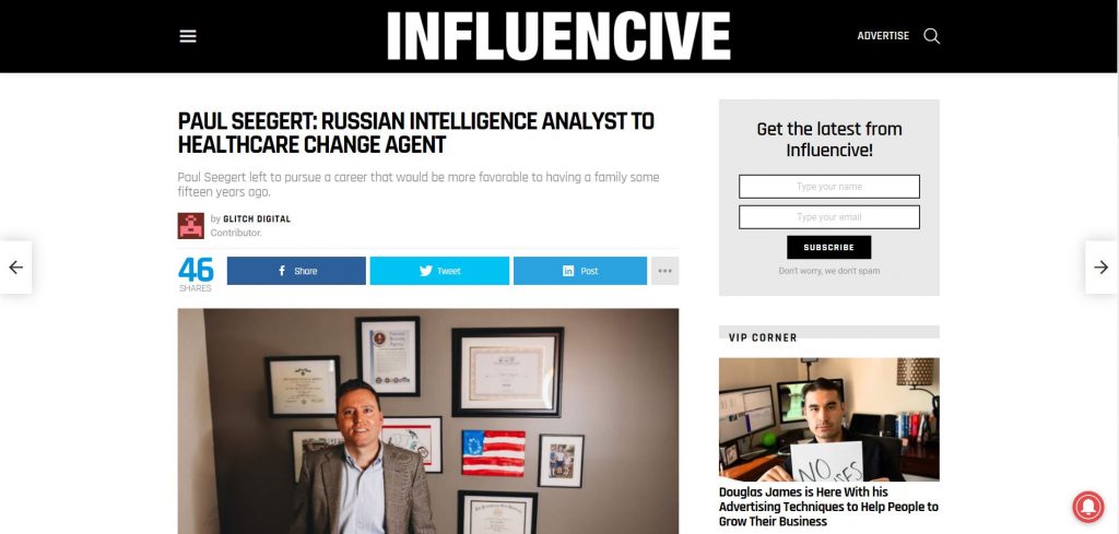 Paul Seegert Influencive article
